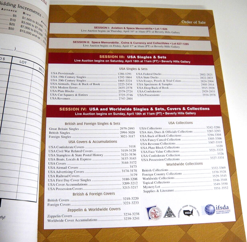 Regency Superior Stamp Auction Catalog 2009 Zeppelin Sets Errors Confederate