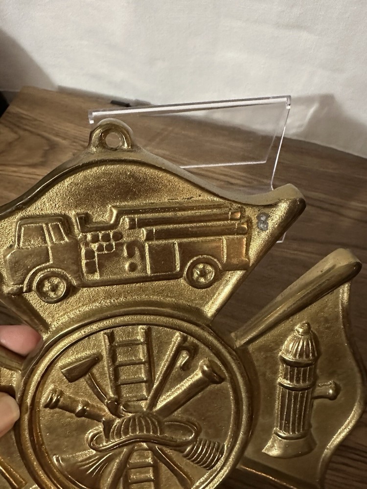Brass Fireman’s Logo, Hangable