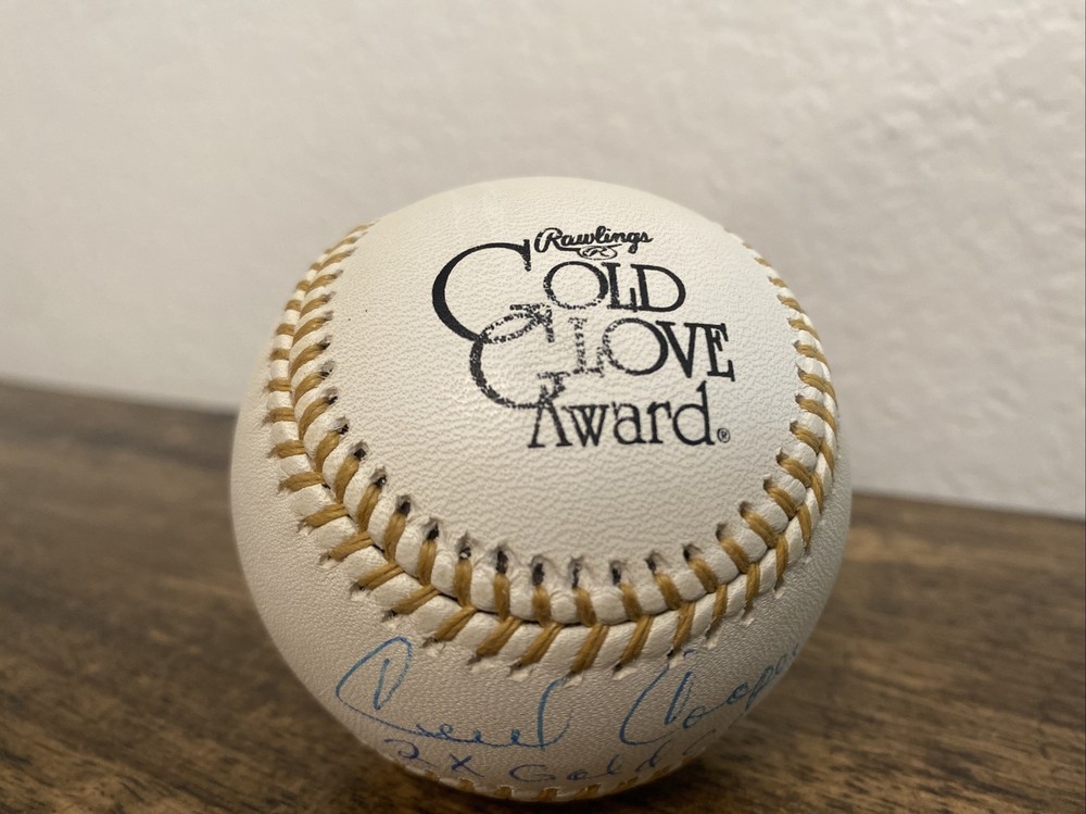 Cecil Cooper Signed Gold Glove Baseball