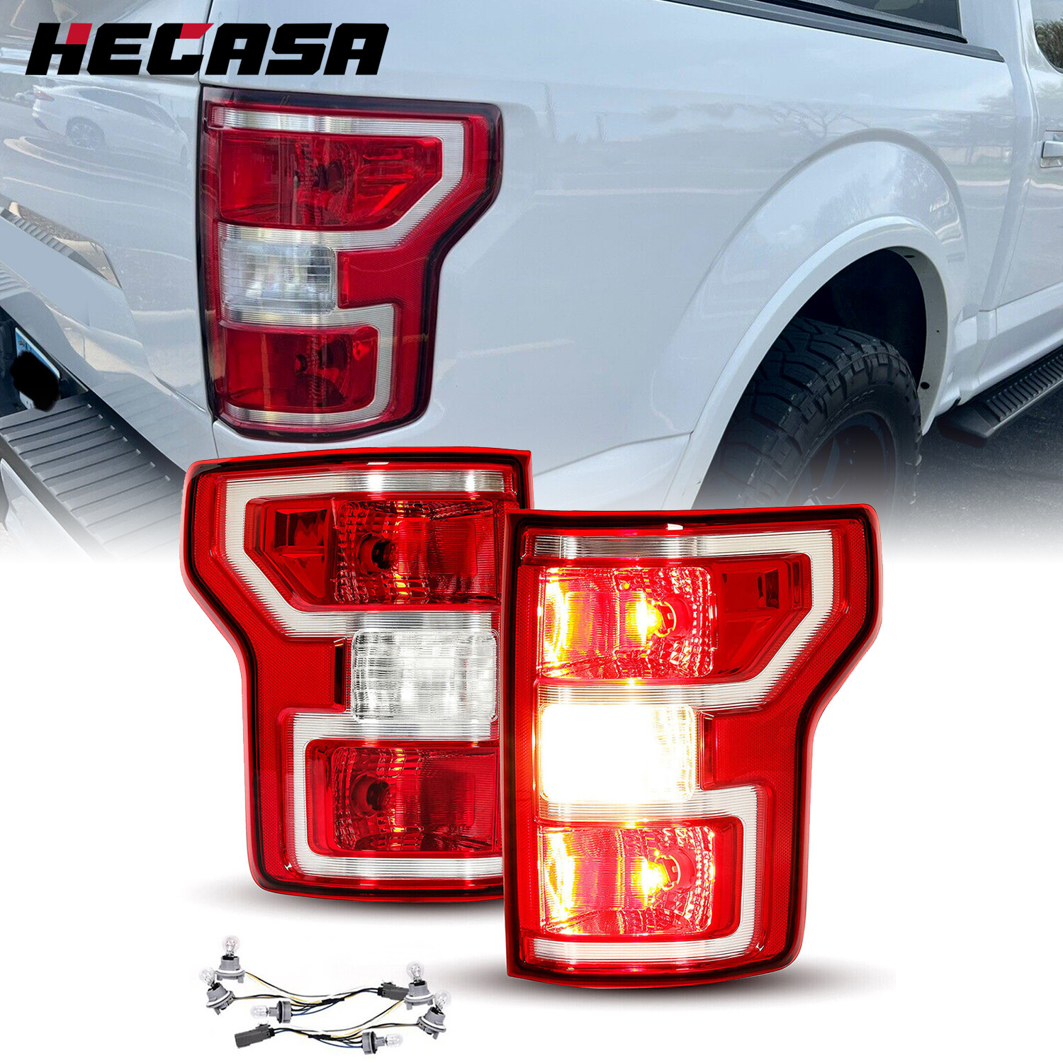 Fit For Ford F150 F-150 Pickup 2018 2019 2020 Brake Tail Lights Lamps Left+Right