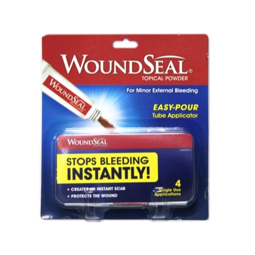 Woundseal Powder 4 Ea Stops Bleeding Instantly!