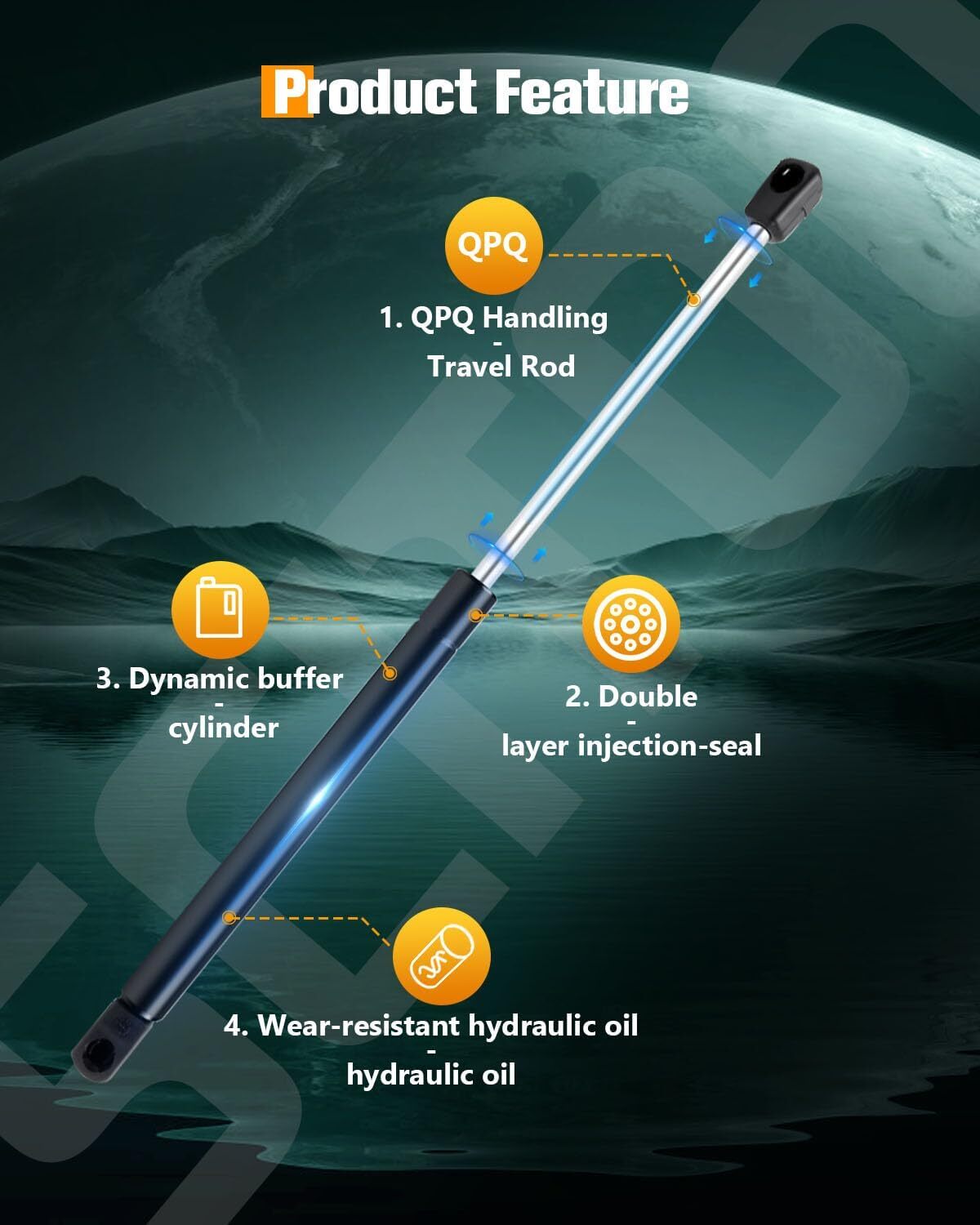 2x Lift Support Front Hood Struts Gas Springs Shock for Hyundai Sonata 2011-2014