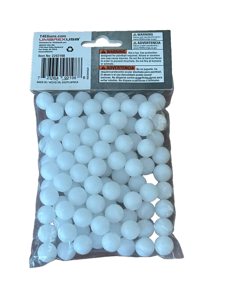 T4E QUICK ACCESS BALLS-.50 CAL -WHITE-100CT