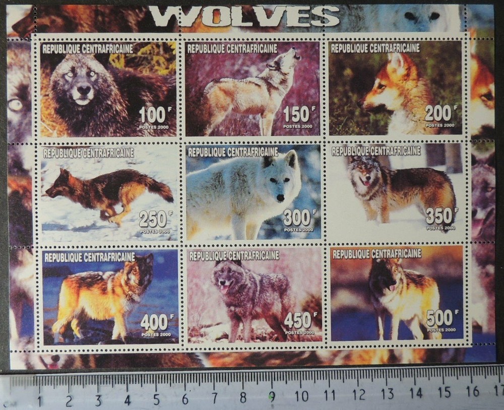 2000 animals wolves m/sheet MNH