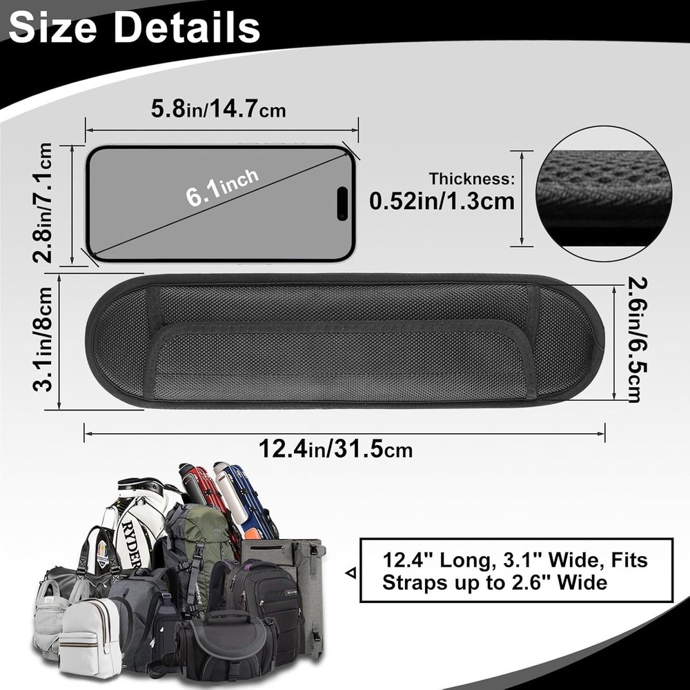 Lightweight Adjustable Shoulder Strap Pad - Extra Thick for Unmatched Comfort