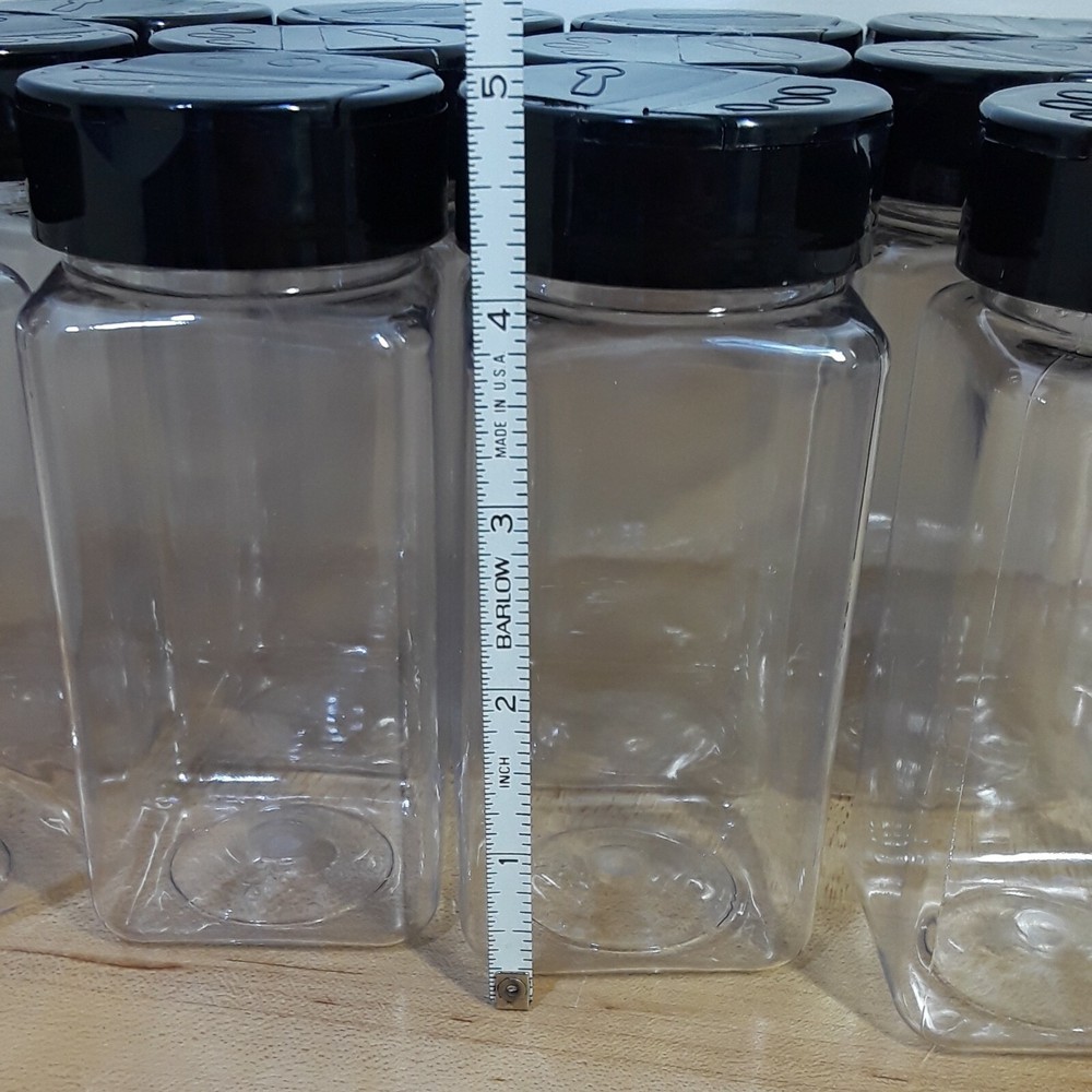 15 PET Plastic Empty Clear Containers/Shakers