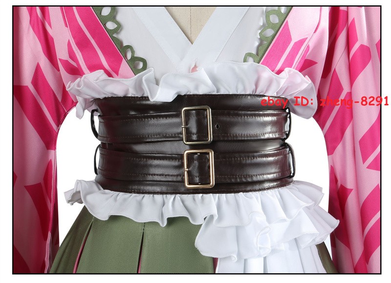 Demon Slayer: Kimetsu no Yaiba Kanroji Mitsuri Halloween Costume Party Dress Set