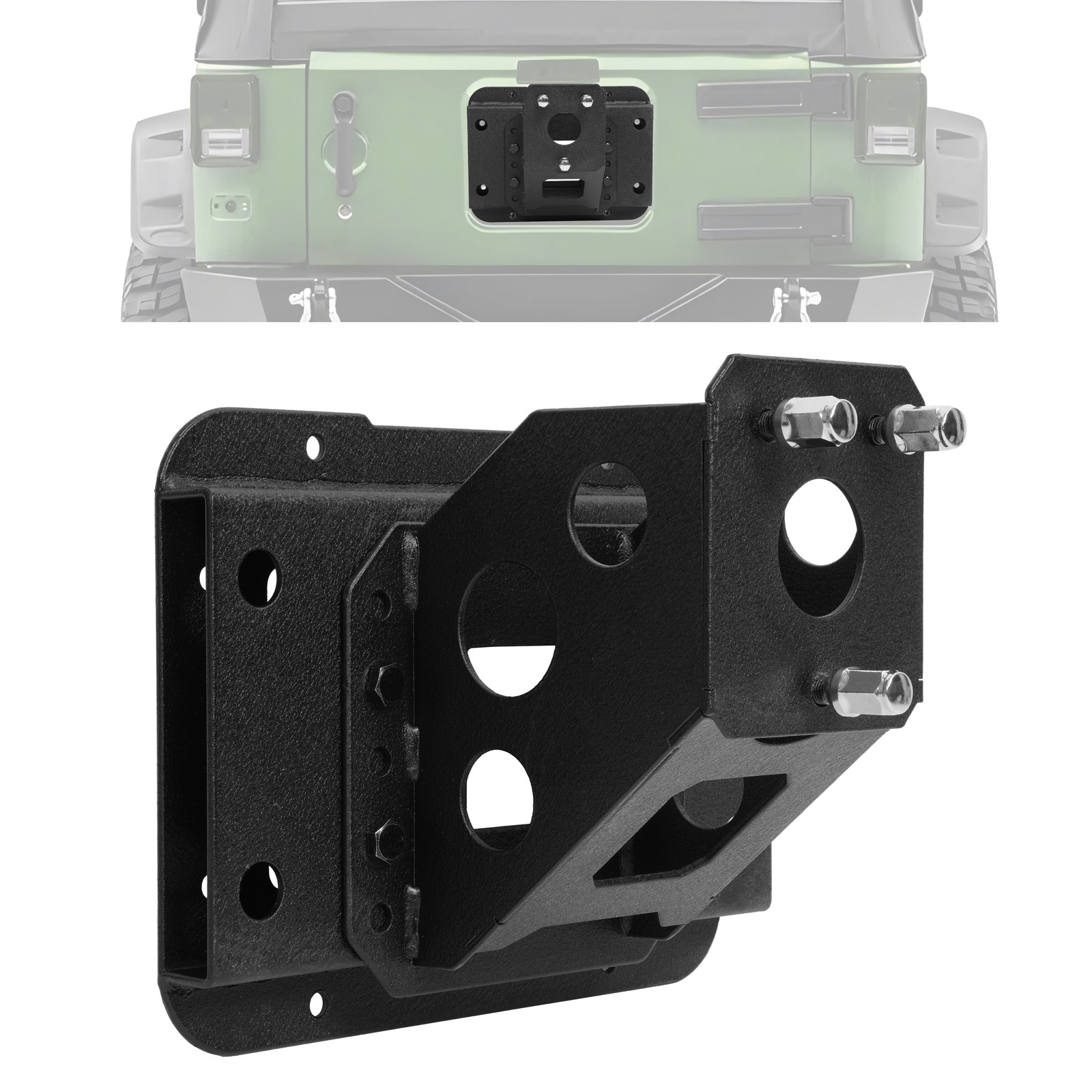 New Rear Spare Tire Carrier Rack For Jeep Wrangler JK JKU Unlimited 07-18