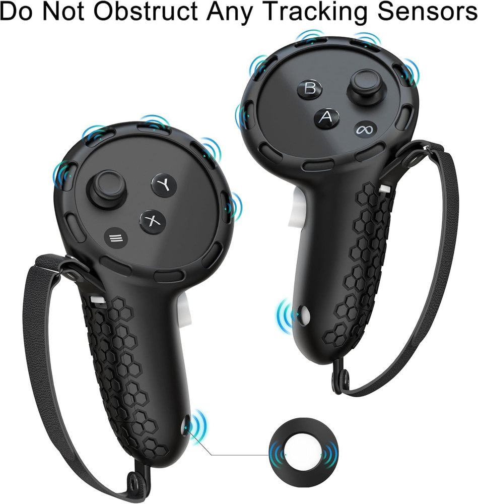 Controller Grips Compatible with Meta Quest 3S Oculus Quest 3 Controllers Straps