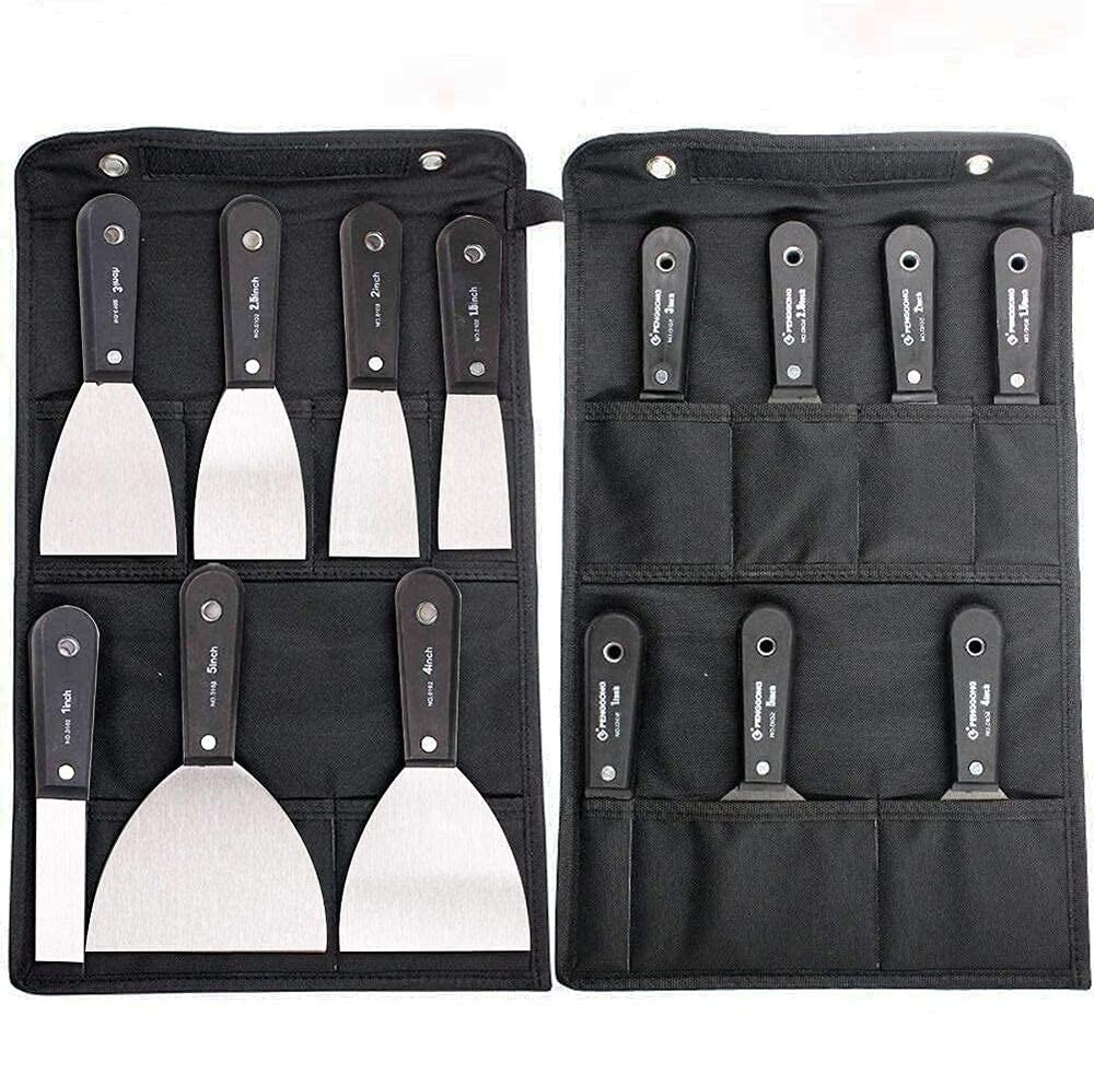 7 PCS Drywall Paint Scraper Tools with Storage Bag,Spackle Drywall Putty Knif...