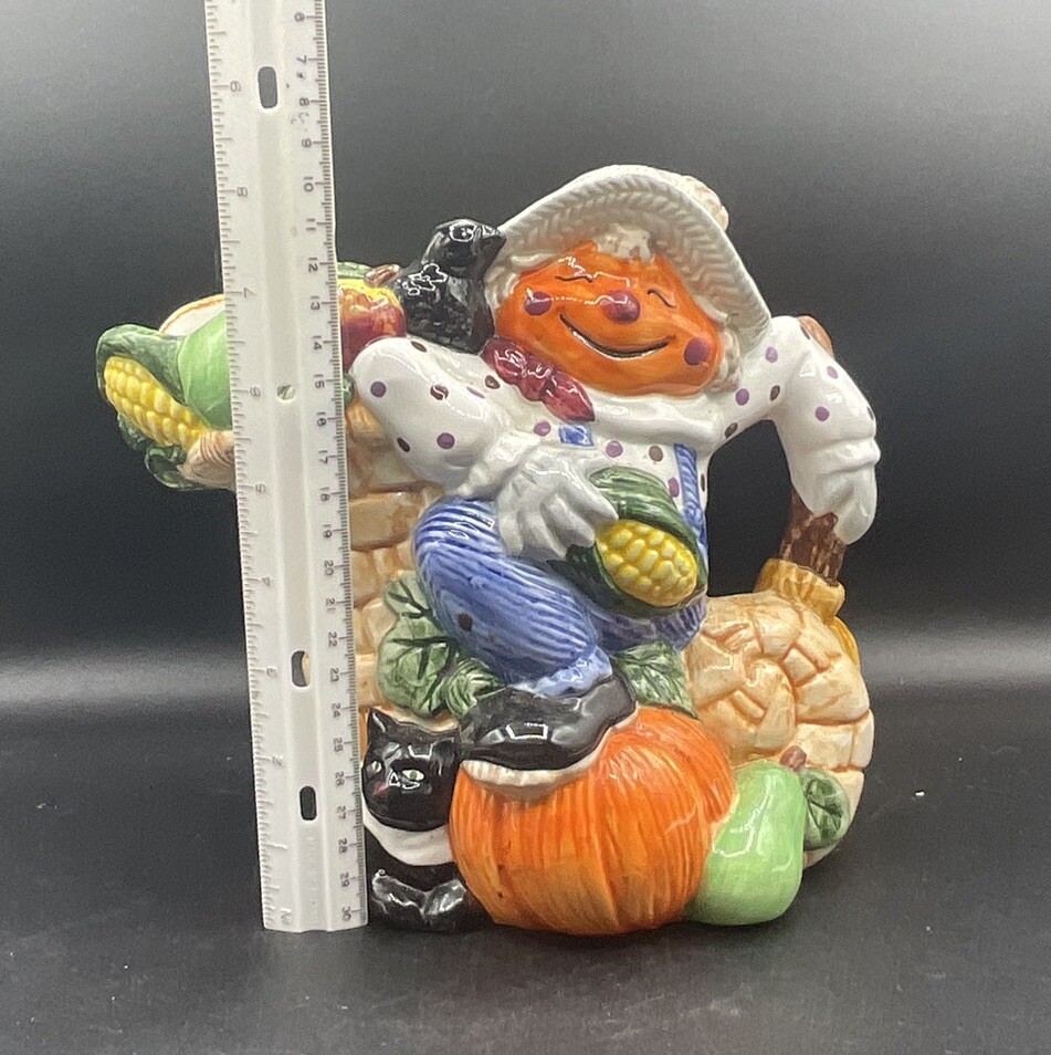 VINTAGE SCARECROW CERAMIC PITCHER