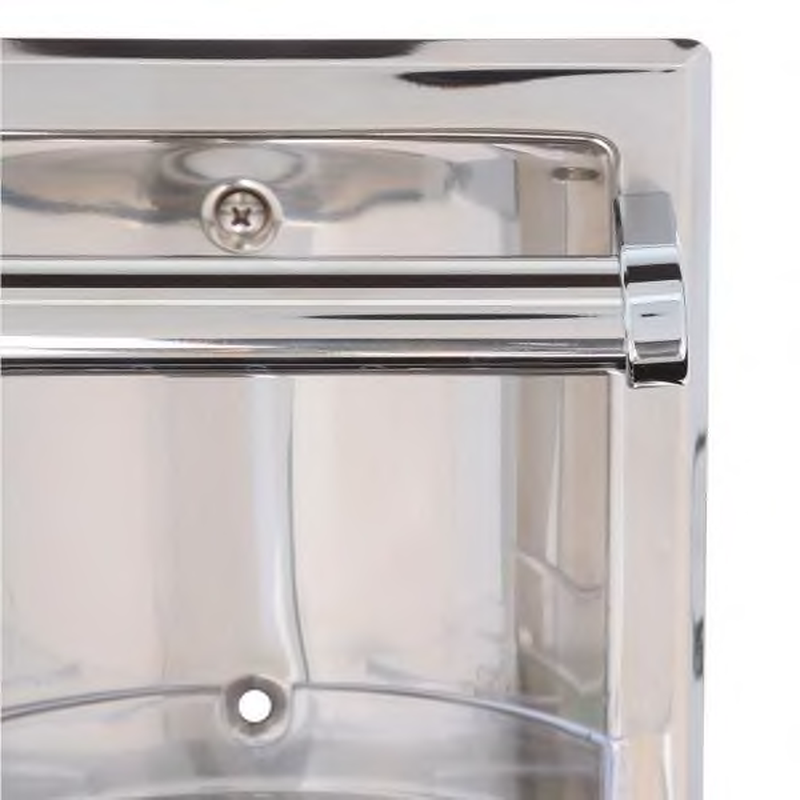 Recessed Soap Holder and Utility Bar in Chrome