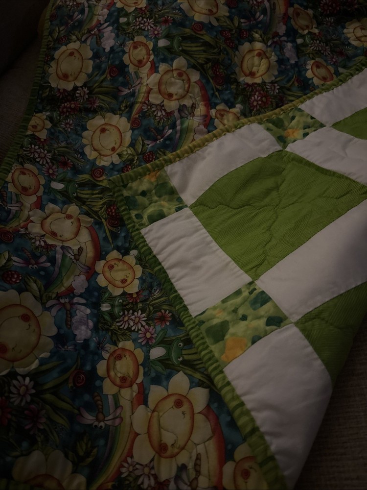 Handmade St Paddy Theme Quilt Rectangle Throw /Wall Hanging