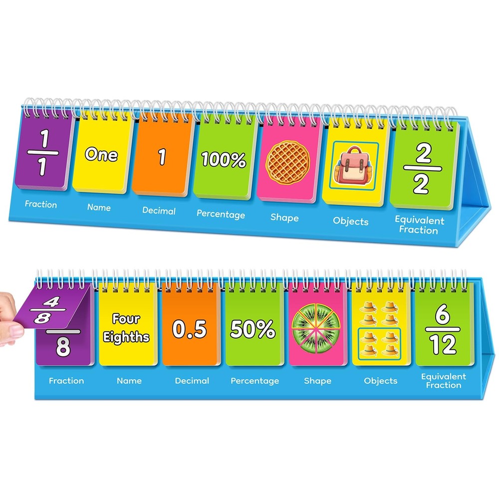 Fraction Circles Manipulatives Math Flip Chart Classroom