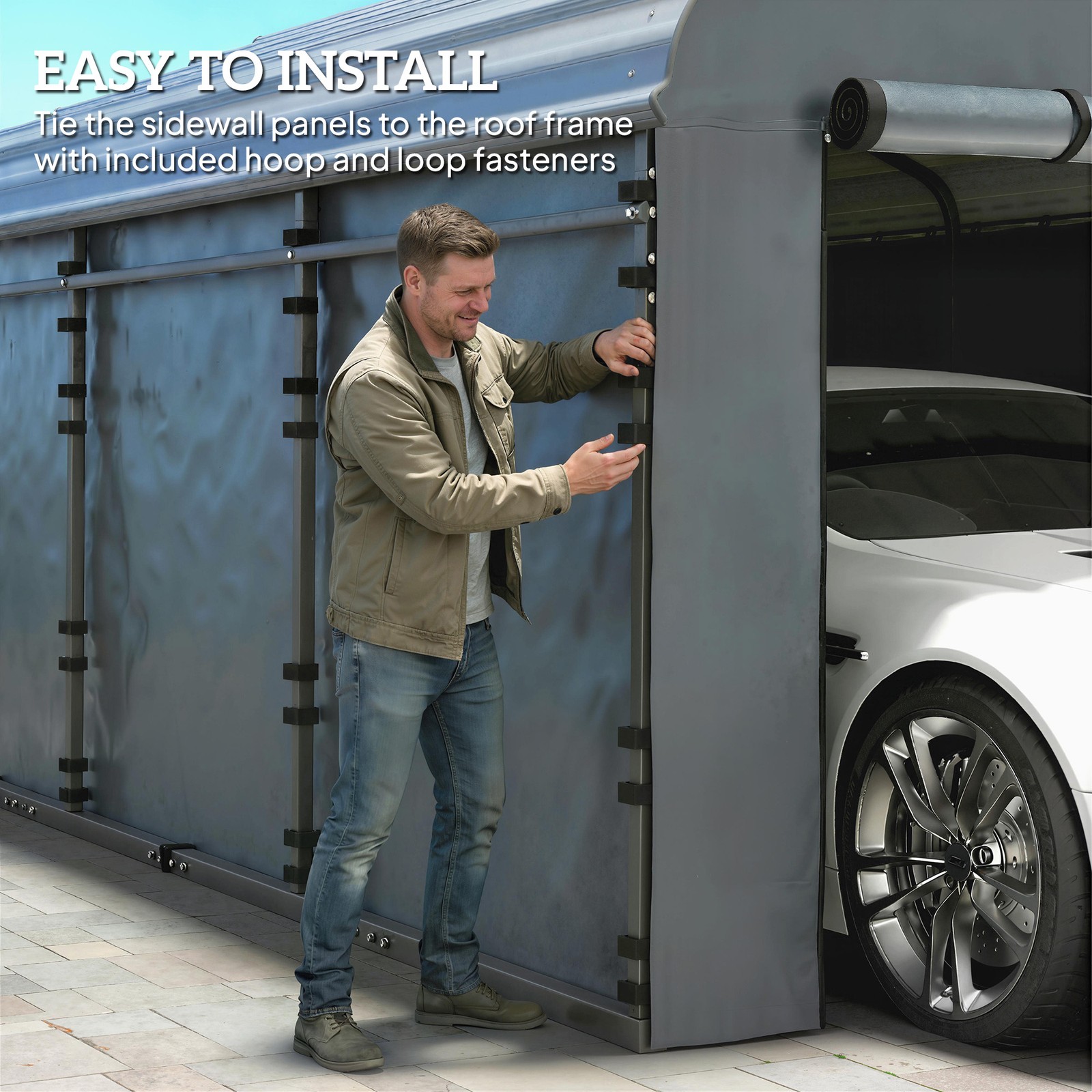 Carport Replacement Sidewall Panel Set of 4 for 12' x 20' Carports