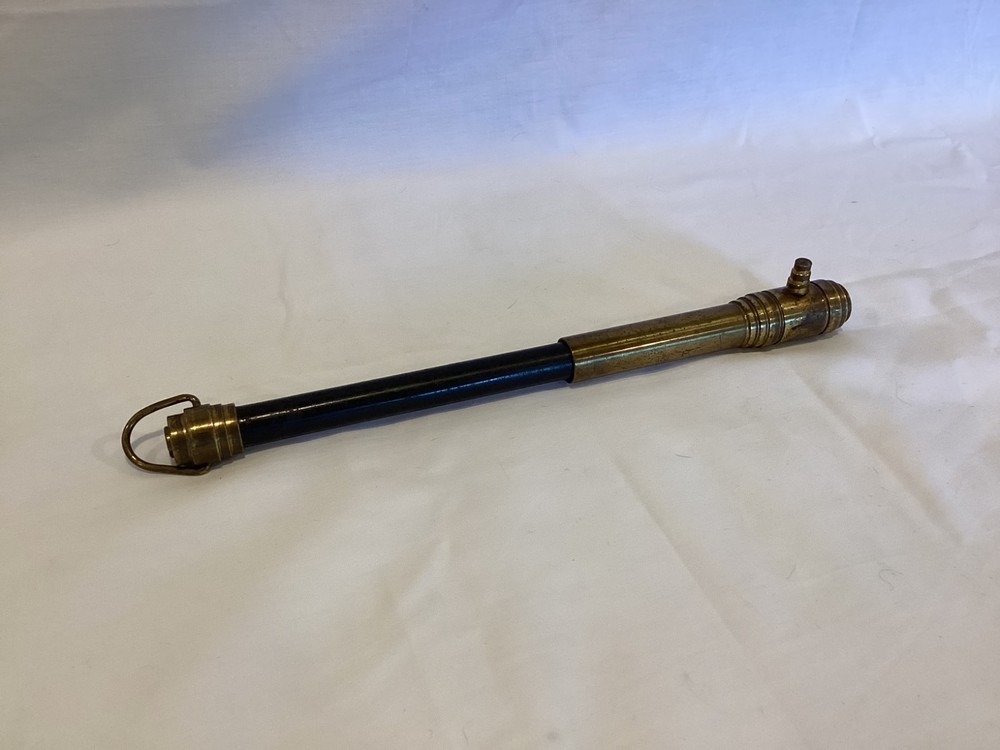 VTG Antique Crescent-Lite Solid Brass Long Handle Railroad Firelighter Tool