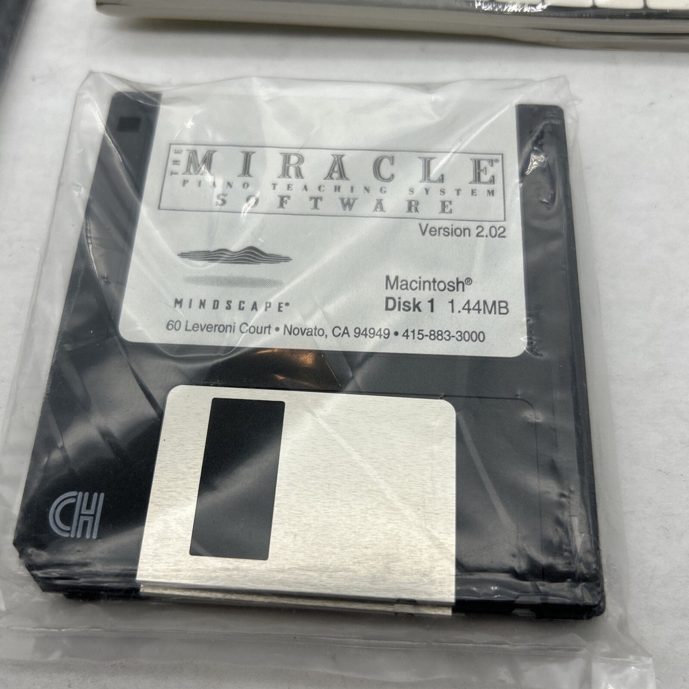 NEW Macintosh Miracle Piano Software Midi Cable set / Manual / Cable / Software