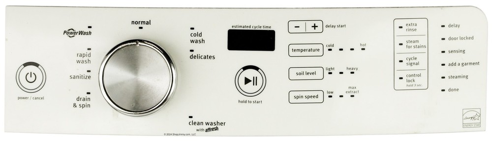 Whirlpool Washer W10825104 Control Panel