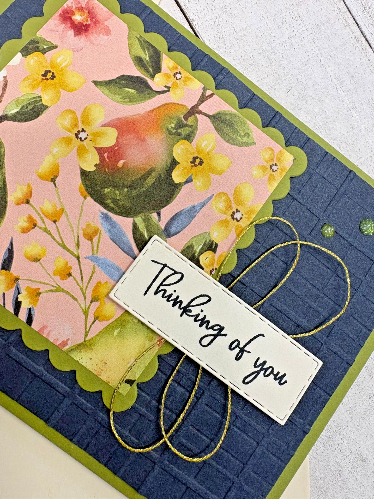 Stampin' Up! Card Kit - PAINTERLY PEARS - All Inclusive Set of 4 Cards