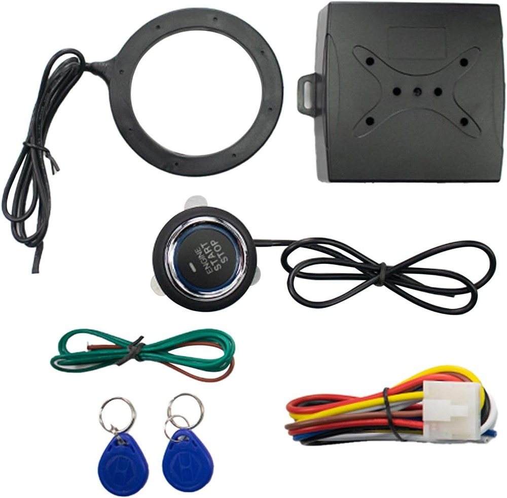 Car Smart Push Engine Start Button Kit & Keyless Entry Starter System,