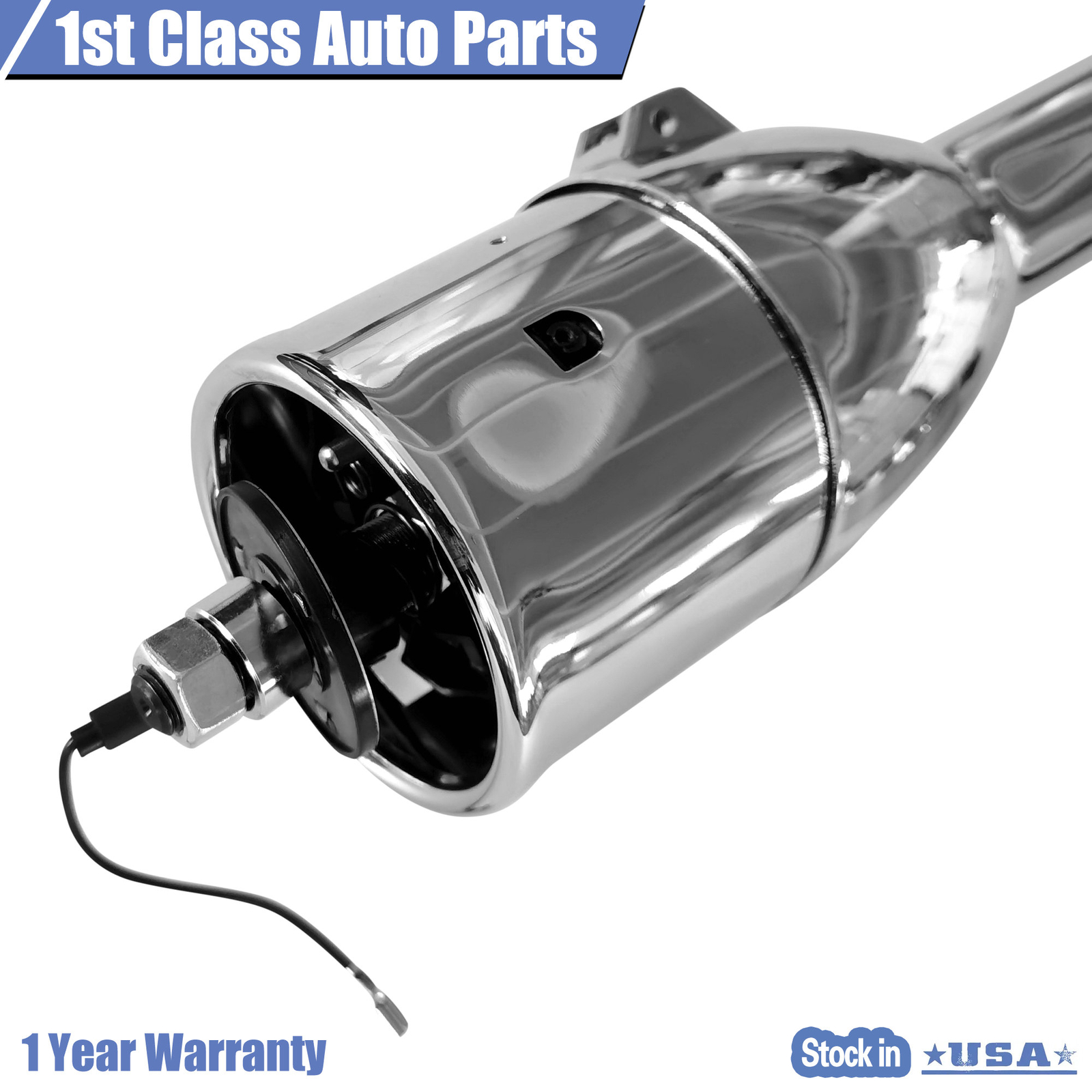 30" Auto Column Shift Tilt Steering Column Indicator W/ Wheel Adapter Chrome