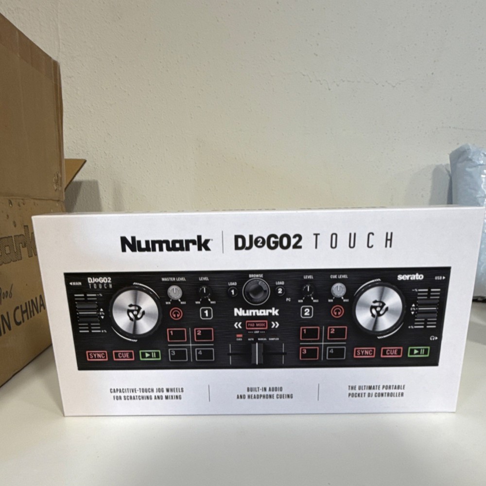 Numark DJ2GO2 Touch Portable Double Deck Controller Touch-Capacitive Jog Wheels