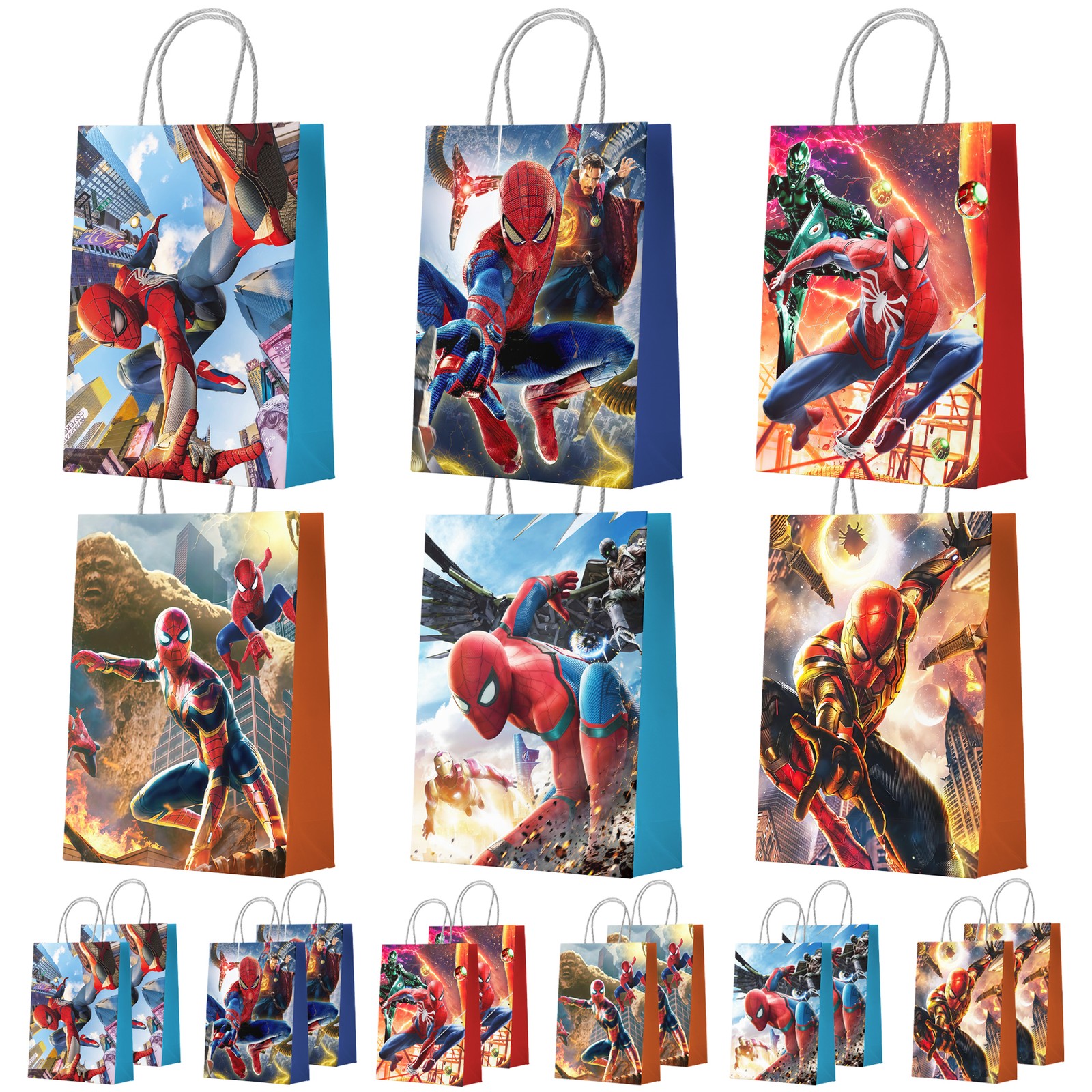 18 Pcs Spiderman Party Favors Gift Bag Avengers Goodie Bags Loot Bags Food Bags