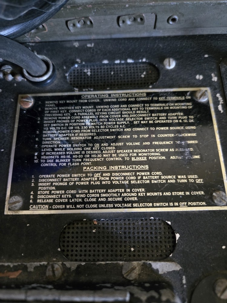 Antique Original World War Two WW2 Era Morse Code Training Machine.