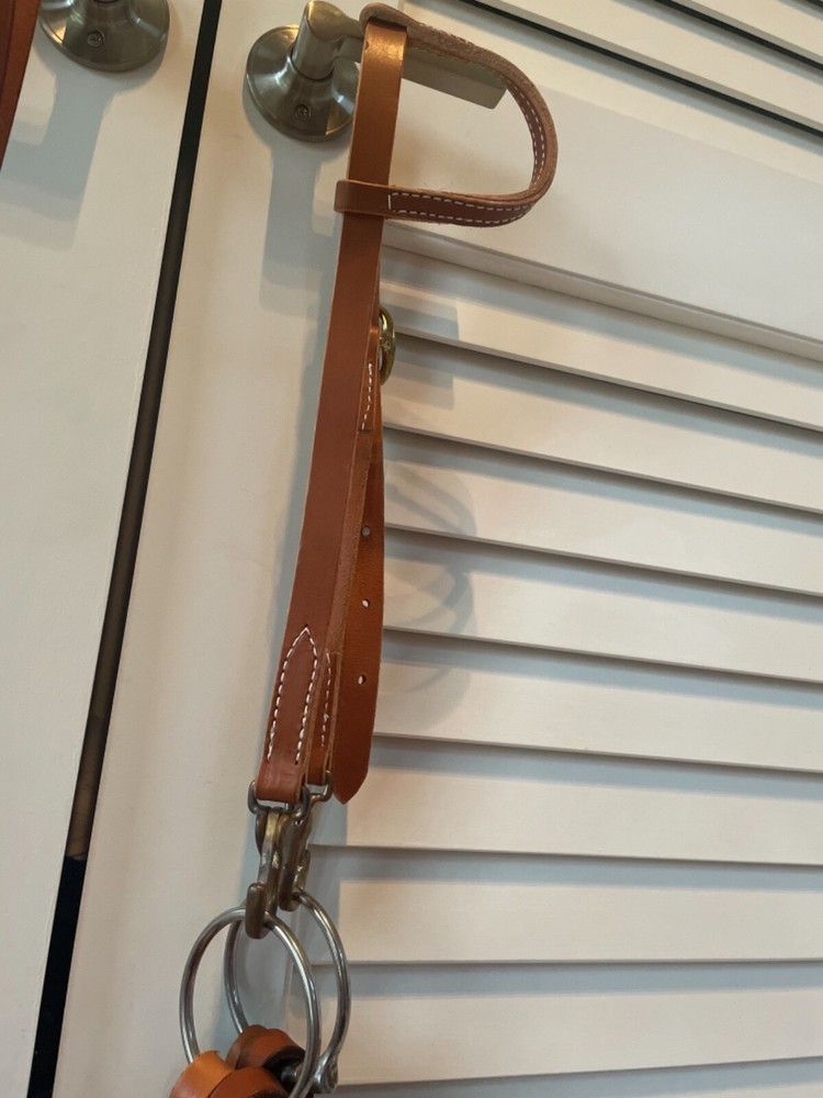 NEW 1-EAR QUICK CHANGE WESTERN BRIDLE W/5" OFFSET D-SNAFFLE BIT & SPLIT REINS