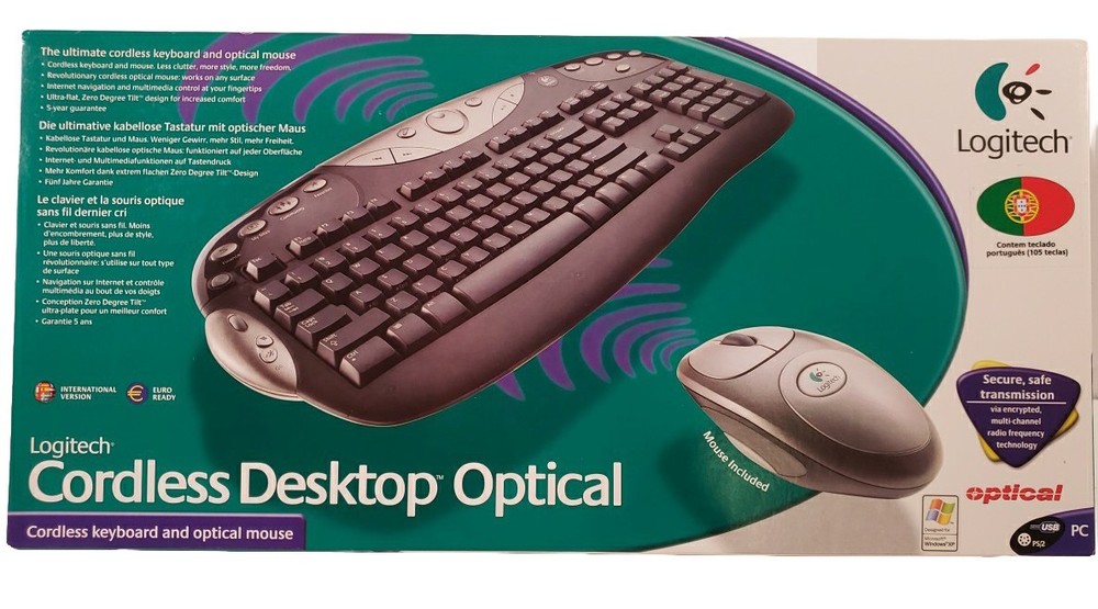Logitech Cordless Desktop Optical, 967091-0110, Keyboard&Optical Mouse