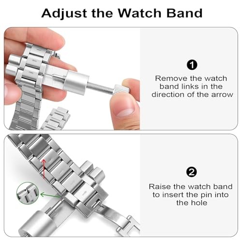 Solid Watch Link Removal Kit, Tools to Adjust and Remove Bracelets，Watch Strap