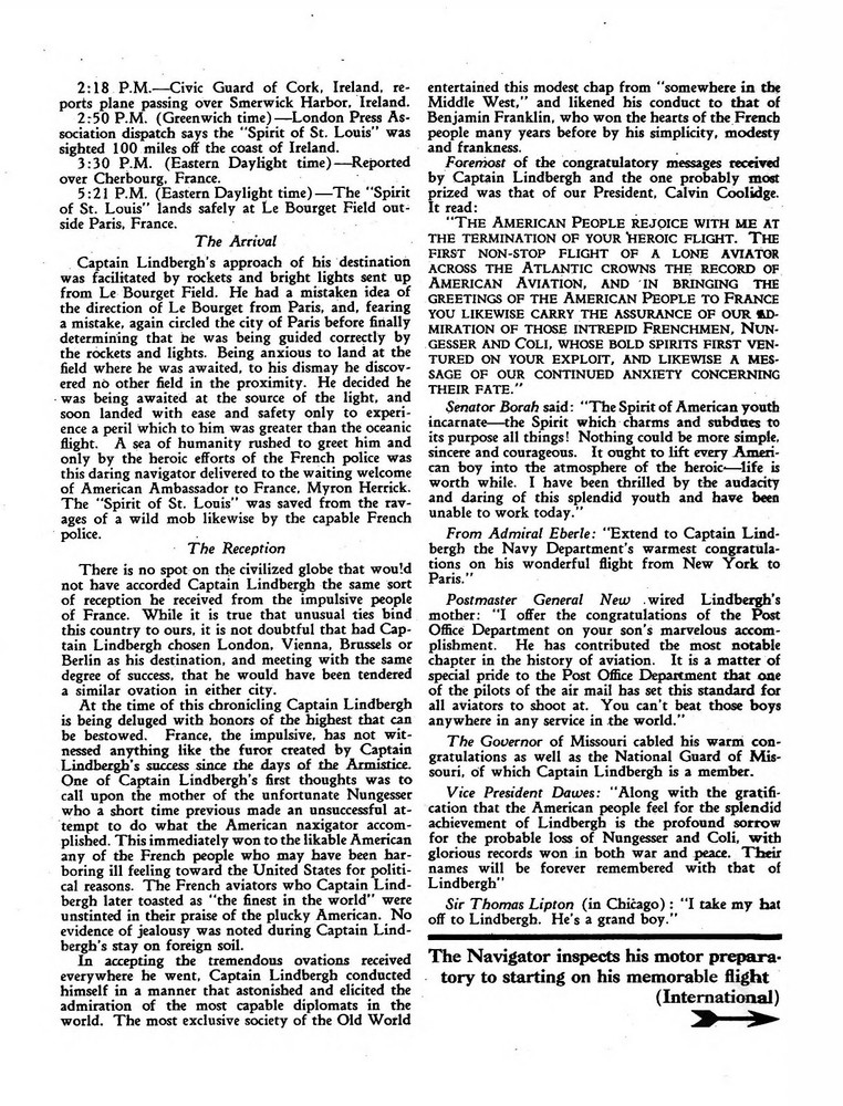 Lindbergh Flight - Souvenir Program