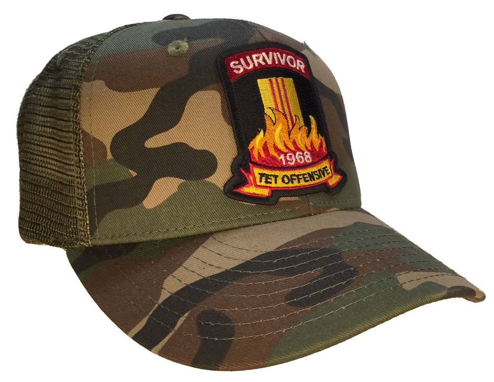 TET Offensive Hat Camo Mesh Back Snapback Ball Cap
