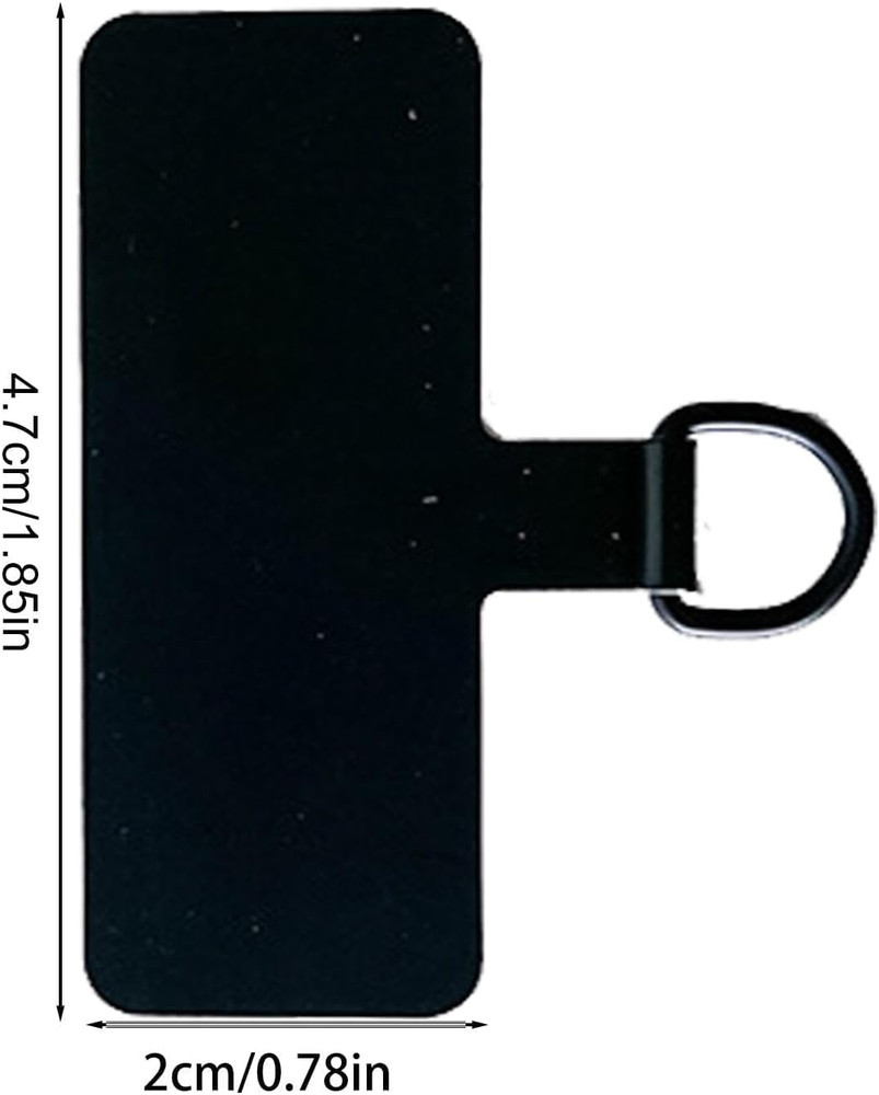 Black Phone Tether Patch - Cell Phone Metal Lanyard Tether Patch | Cellphone Str