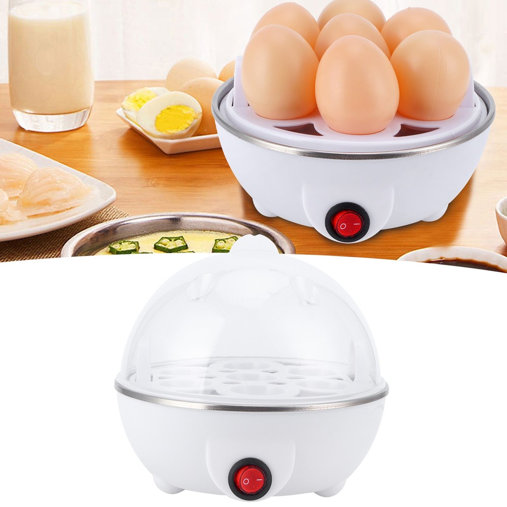 Mini Single-Layer Egg Cooker White 110V US Plug Multifunctional