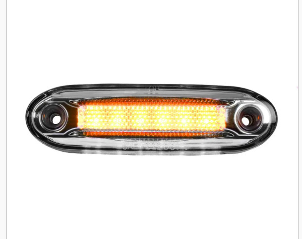 5-1/8″ RECTANGULAR AMBER LED SIDE MARKER LIGHT WITH WHITE UNDER GLOW EFFECT
