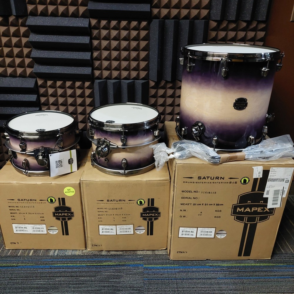 Mapex Saturn Evolution Birch Walnut Exotic Violet Burst 3 pc Shell Pack