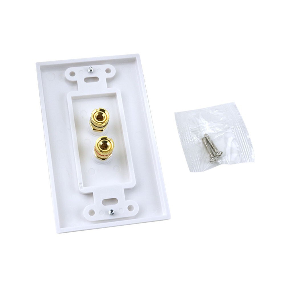 Construct Pro Decora Wall Plate Strap Insert (2 Binding Posts, White)