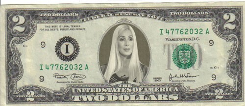 Cher $2 Dollar Bill Mint! Rare! $1…