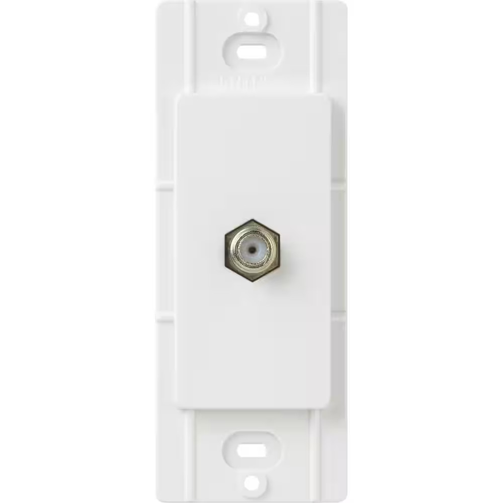 Claro Coaxial Cable Jack, White (CA-CJ-WH)