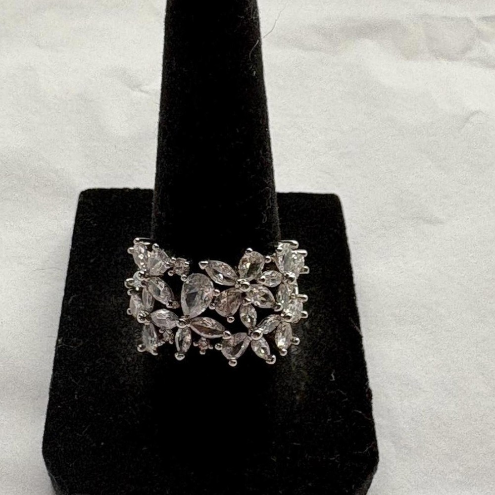 rhinestone statement ring size 8