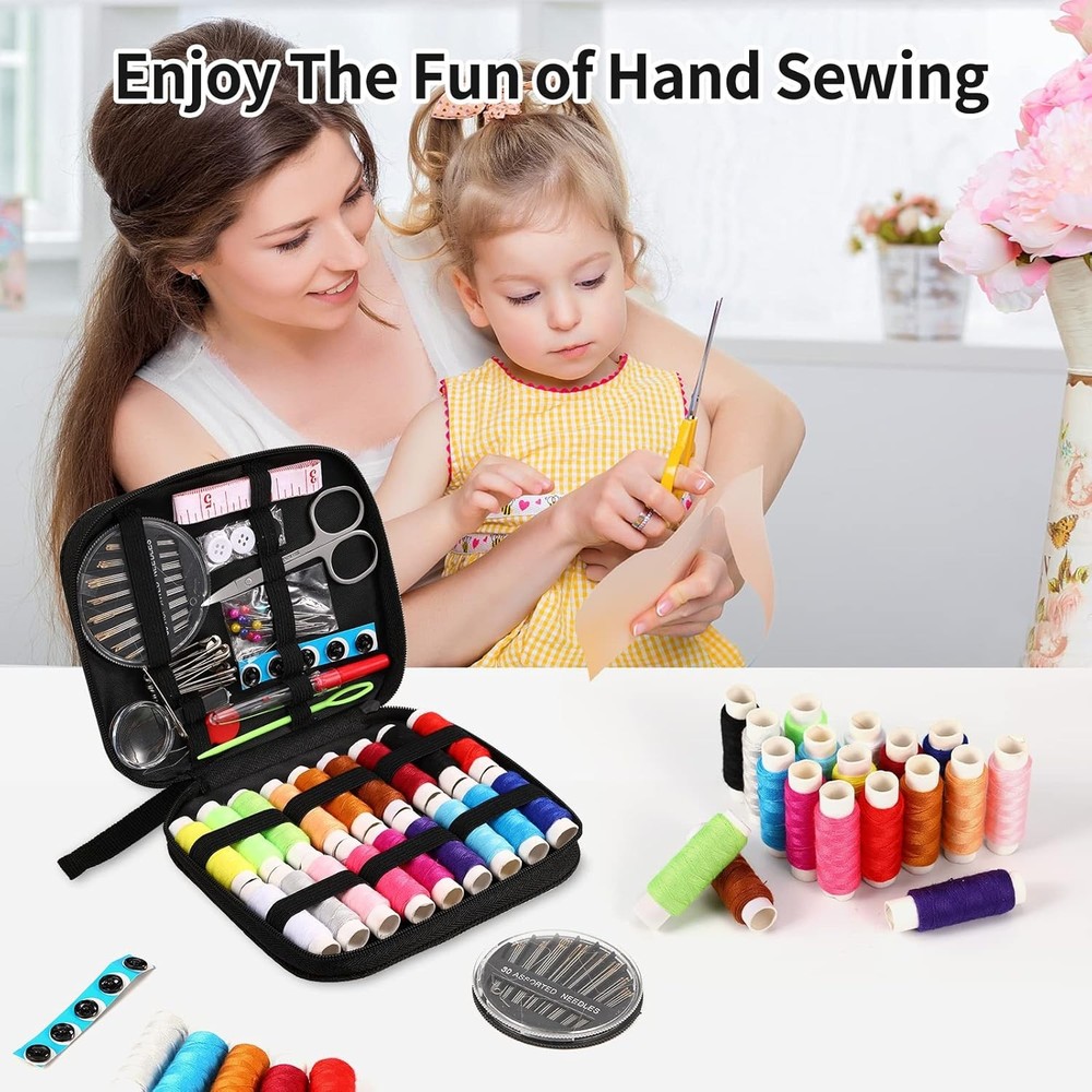 Sewing Kit Basic,Marcoon Needle and Thread with 1-18 Colors