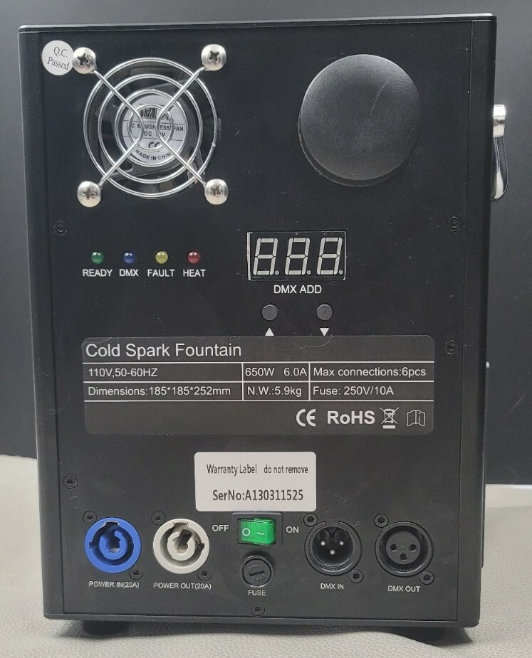 650W COLD SPARK Machine DMX 512 Remote Control STAGE LIGHT SHOW Firework Machine