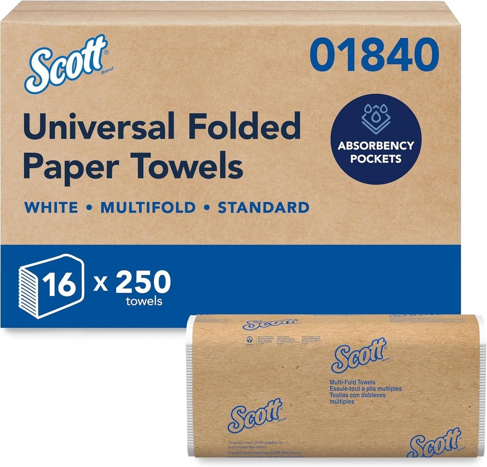 Scott Professional Multifold Paper Towels - 4000 Sheets, Eco-Friendly Bulk Case