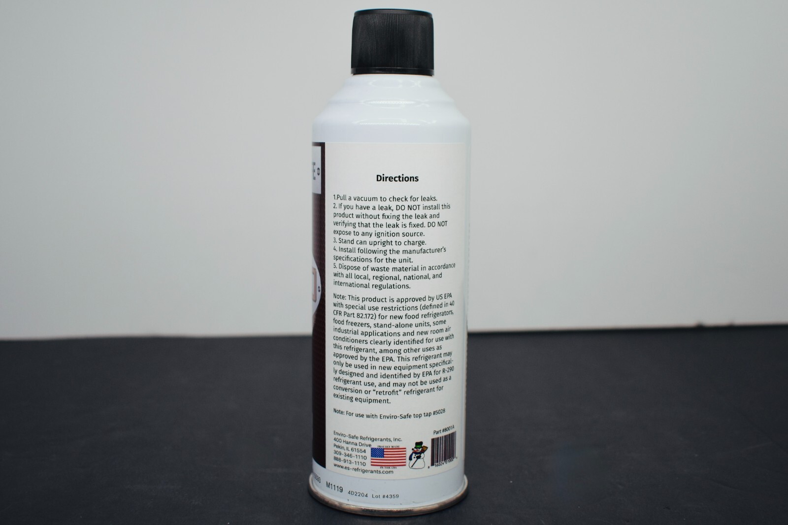 R290 Upright Charge, K-28 Valve, 1 can with Top-Tap