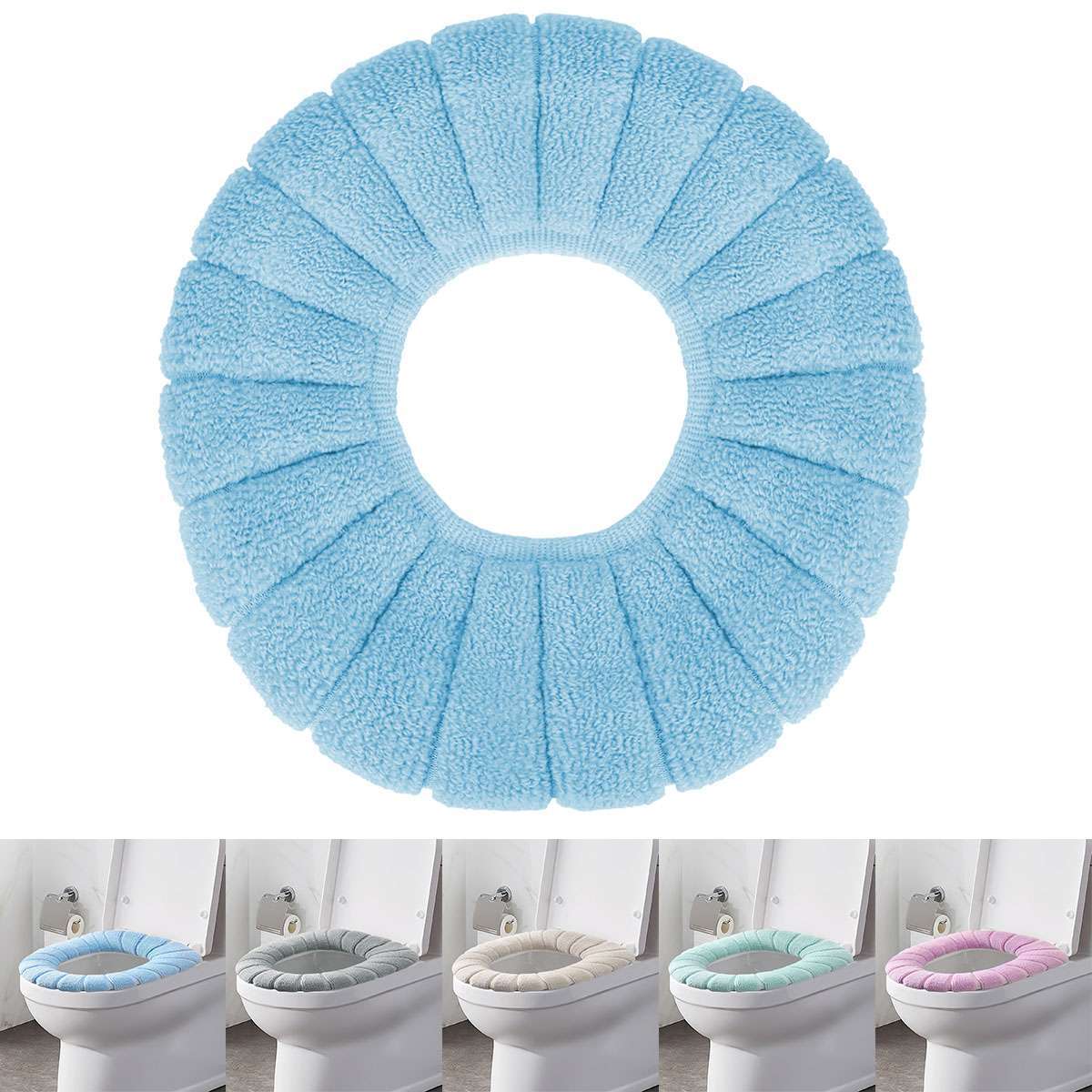 1/2/4x Bathroom Toilet Seat Closestool Cushion Washable Soft Cover Mats Warmer