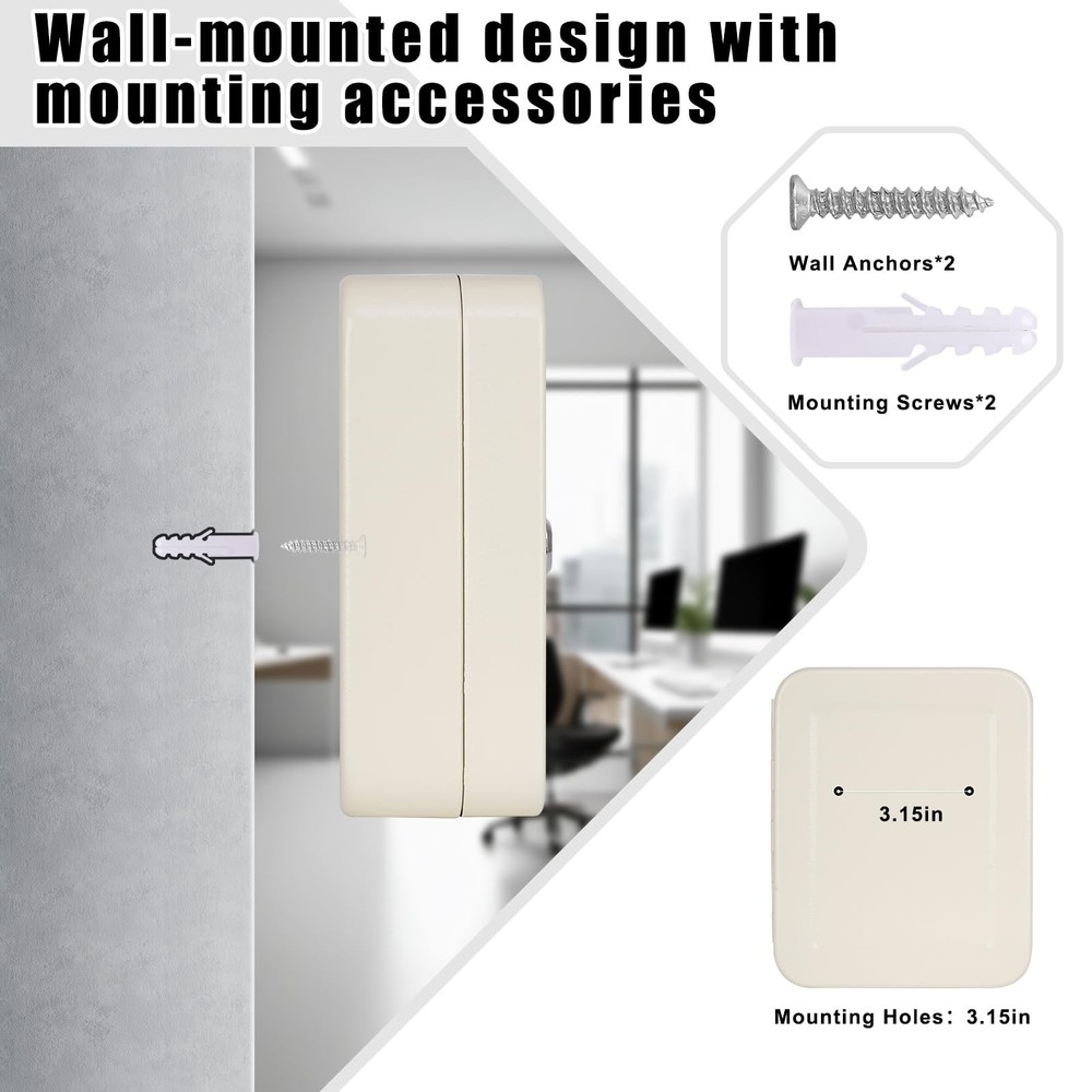 Key Cabinet Wall Mount Locking Organizer Storage Lock Box with Key Case