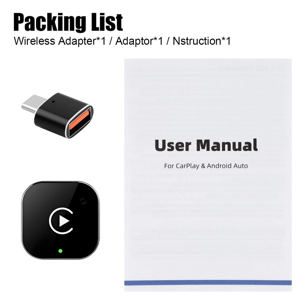 2026 5G Wireless CarPlay Adapter For iPhone Android Wireless Dongle Plug ＆ Play