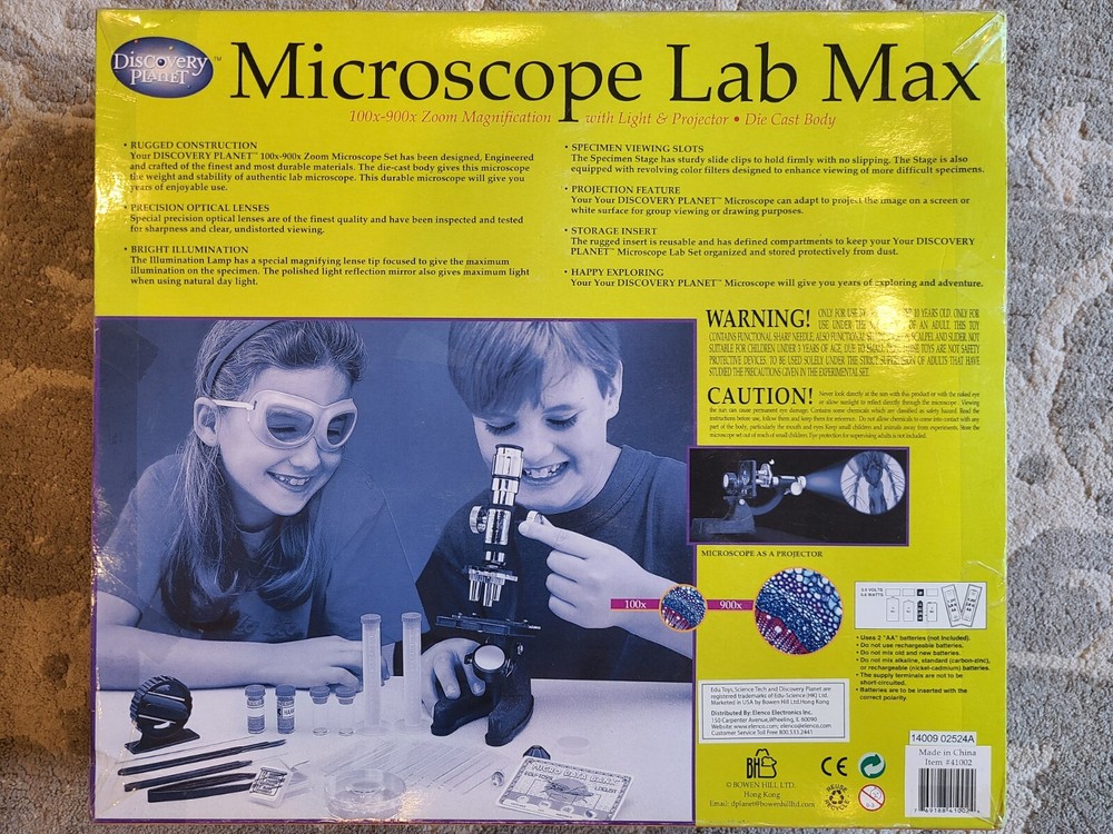Discovery Planet Microscope Lab Max (100x-900x Zoom w/ Light & Projector)