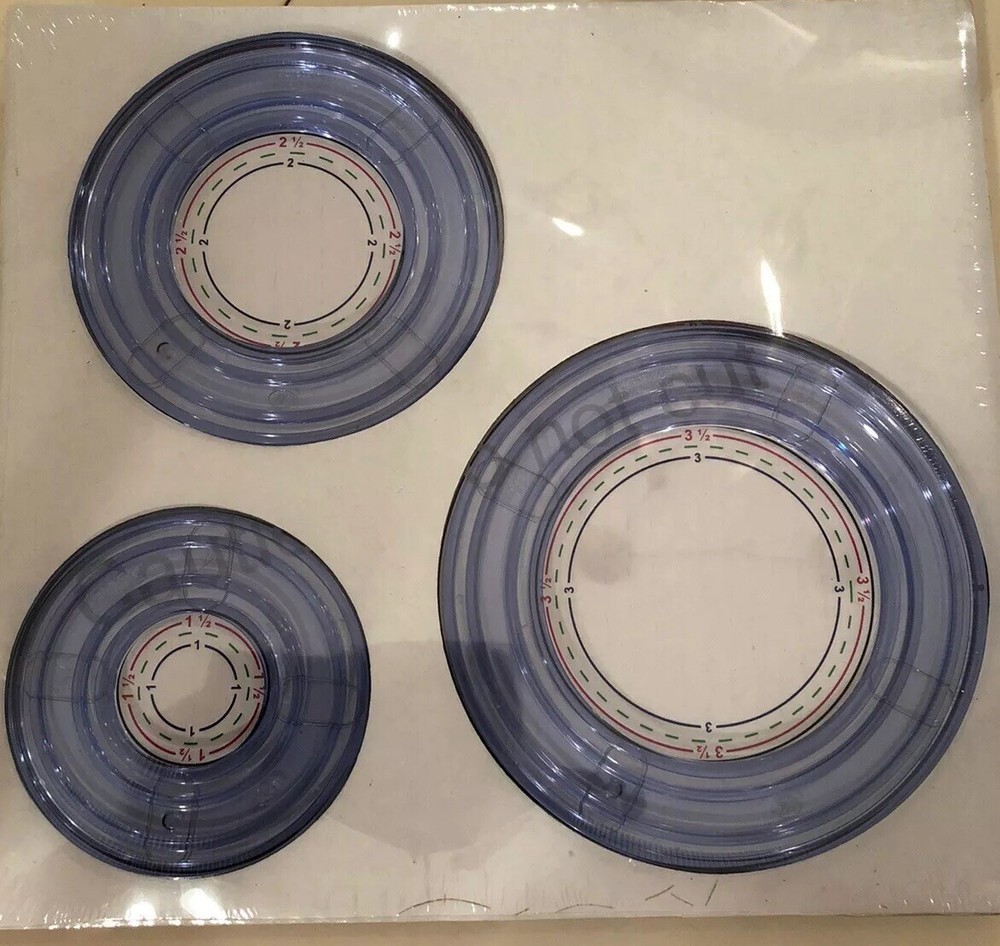 Creative Memories Circle Custom Cutting System Patterns (3/pk) New